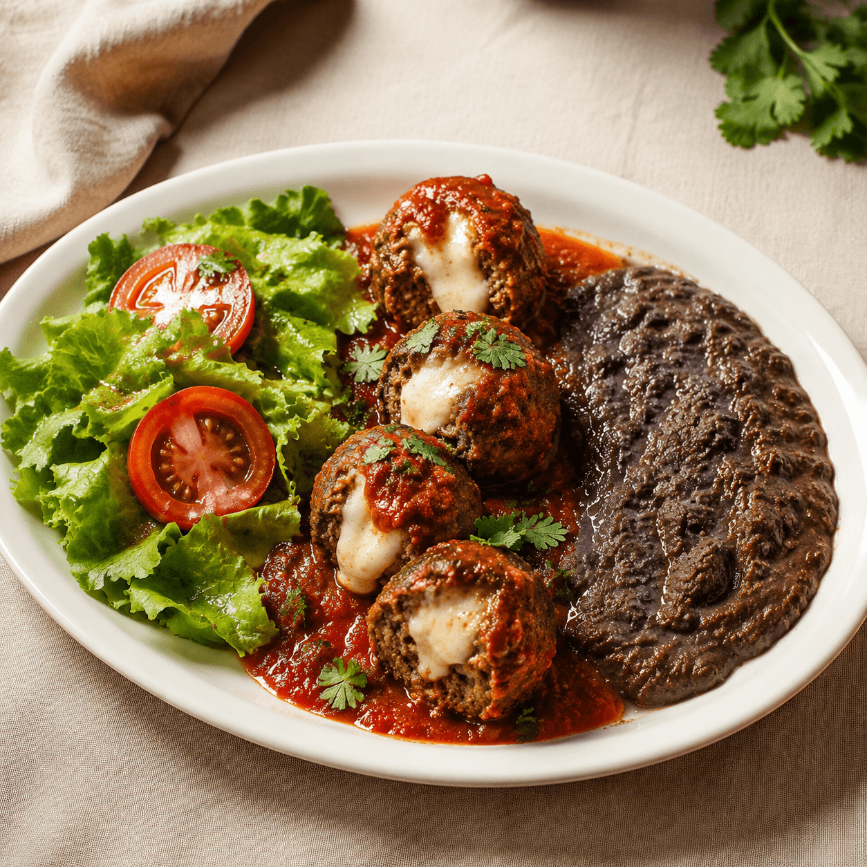 Albóndigas rellenas de queso