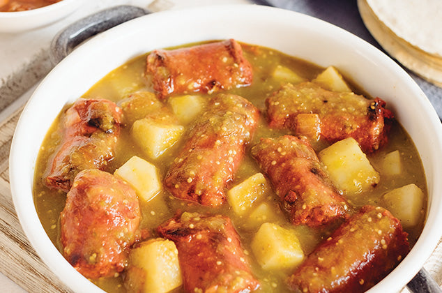 lunes 21 - Longaniza en salsa verde